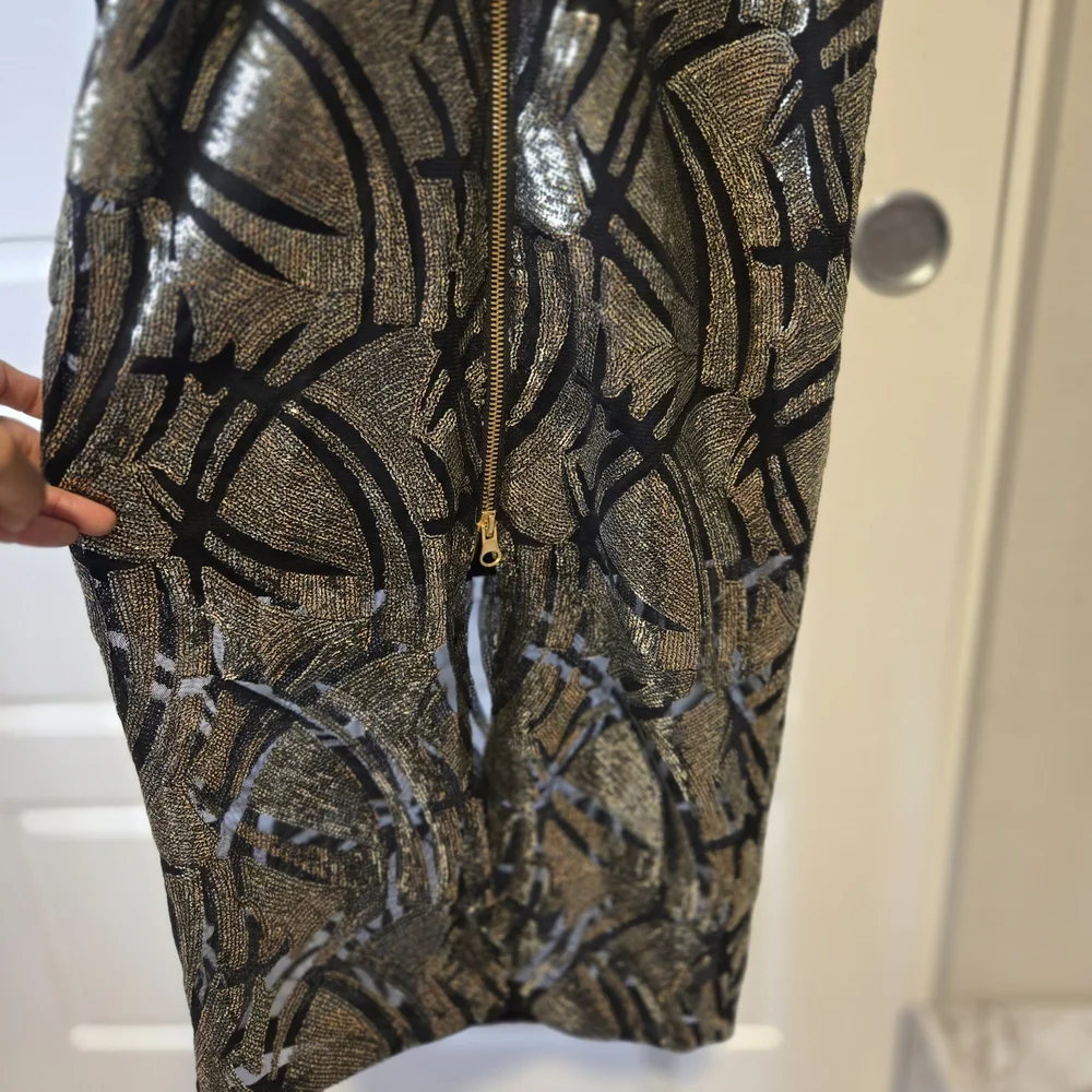 Marciano Black and Gold Sequin Dress - Picture 7 of 8